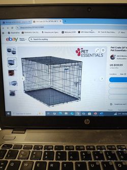 Pet Crate 26" H X 24" W X 36" D Medium, Black Steel By Pet Essentials 6109PG
