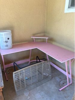 Pink desk