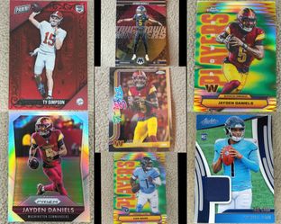 7 NFL Cards For 25 - 4 Jayden Daniels, 2 Cam Ward Rookies, 1 Ty Simpson /75 (Read Description For Details)