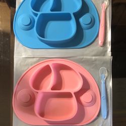 BRAND NEW BABY/ TODDLER SILICONE SUCTION EATING PLATES 