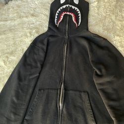 All Black Bape Zip Up