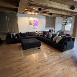 Soft Velvet Blue Sectional 