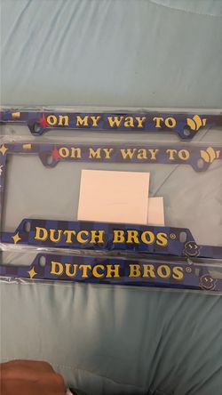 2 New Dutch Bros License Plate frames