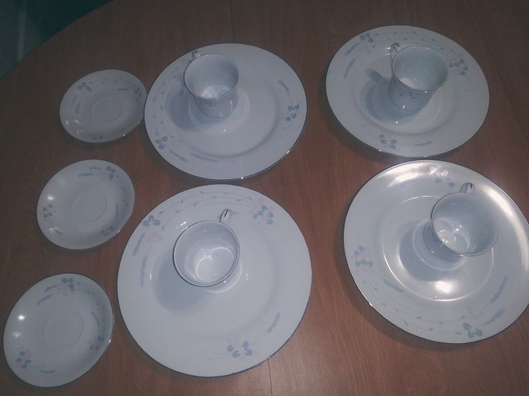 Set of dinner plates