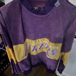 Vintage Lakers Leather Sweatshirt