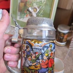 Vintage German Beer Steins – West Germany – Pewter Lids – Collectible