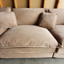 Brand New! Cloud 3-Seater Tan Corduroy Sofa 🛋 / Delivery Available 🚚 Shoot your BEST offer!
