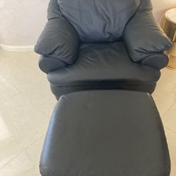 Leather Chair & Ottoman REDUCED!