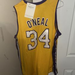 NBA Shaq O'Neal yellow Lakers jersey size xl
