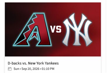 Dbacks vs Yankees sunday game