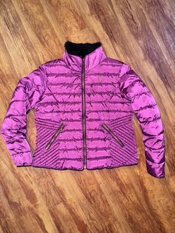 U.S. POLO ASSN. Women’s size Large Jacket Quilted Jacket zip up fur coat long sl