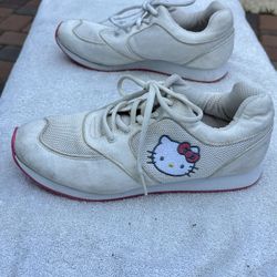 Hello Kitty white sneaker size 8