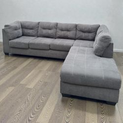 GREY SECTIONAL COUCH SOFA 