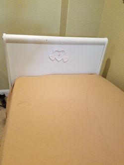 Twin bed with mattress