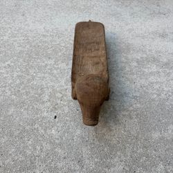 French Mid-Century Wooden Pig Shaped Serving Platter L18- W4.5 H3