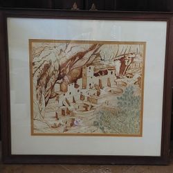 Montezuma Castle National 🏰 Park Framed Drawing 