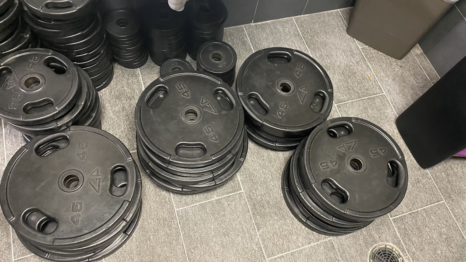 3000 Lbs of GP Commercial Rubber Coated Olympic Weight Plate - $2 A Lb