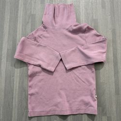 Oeuf kids purple turtleneck long sleeve shirt