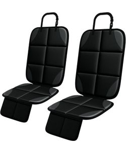 Car Seat Protector MHO+All 2 Pack Auto for Child Baby Car Seats - Large CarSeat Sit Savers Mat with Waterproof 600D Fabric & 2 Storage Pockets, Crash