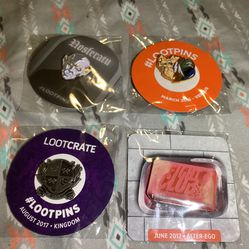 Lootcrate loot pins lot of 4 Nosferatu,Alien vs predatorFight club and one more