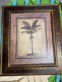 Framed Painting of Palm Trees (Robert Grace, Hollister, CA)