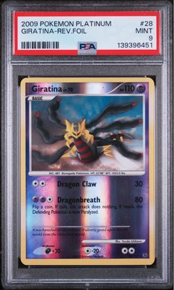 2009 POKEMON PLATINUM #28 GIRATINA-REVERSE FOIL PSA 9 Pop 9!