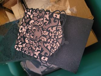 Invitation With Envelopes Navy Pink