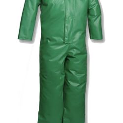 Green Safetyflex FR Coverall Rain Suit