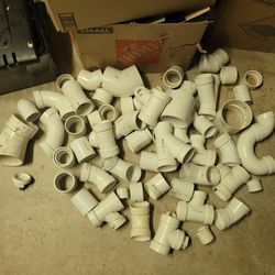 PVC drain and vent pie, and micilanious plumbing fittings.