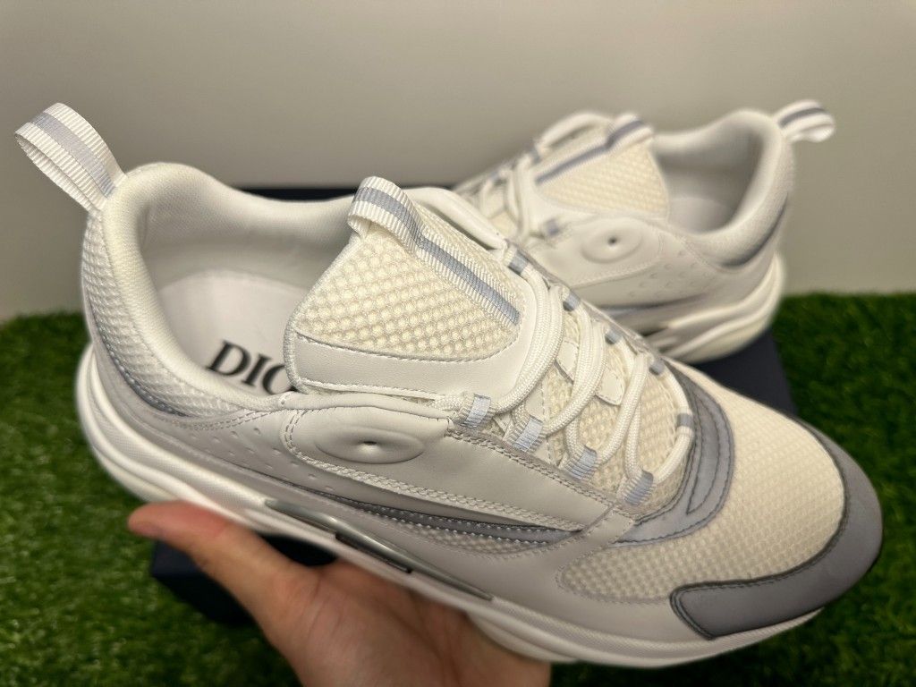 DIOR B22 WHITE SILVER NEW SNEAKERS SHOES SIZE 40 41 42 43 44 45 46