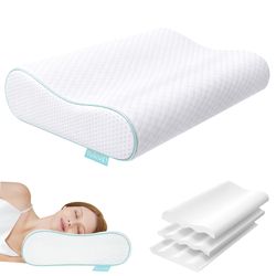 Releep Cervical Neck Pillow, Side Sleeper Pillow For Neck Pain Relief