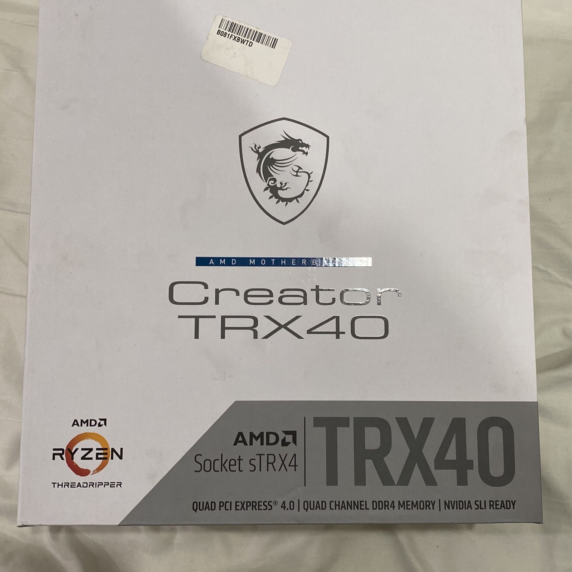 MSI Creator TRX40 Motherboard For AMD Ryzen Threadripper Up To 7 M2 Slots