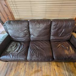 Leather Sofa Dule Recliners