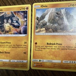 Pokemon Trading Card English 2 Onix Set Rock Fighting Snake Type Monster Game Z 