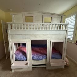 Custom Built Bunk Bed Farmhouse Theme