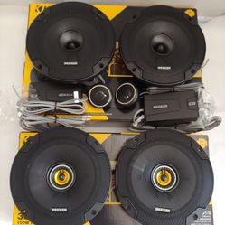KICKER 1 PAIR 6.5" 300 WATTS COMPONENT SET WITH CROSSOVER & 1 PAIR 6.5" 2 WAY 300 WATTS CAR SPEAKER