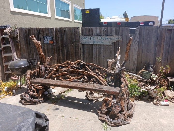 True Driftwood Bench