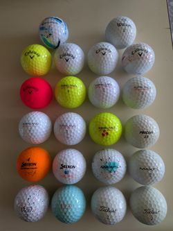 22 GOLF BALLS-CALLAWAY, TITLEIST, TAYLORMADE, SRIXON, VICE, MAXFLI AND MORE