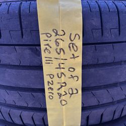 Set of 2 tires 265/45r20 good condition pirelli pzero $150 