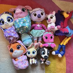 Lot of Disney jr tiny tots stuffed plush toys. 