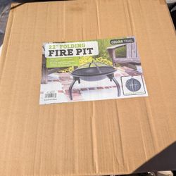 Cedar trail 22" Folding Fire Pit 