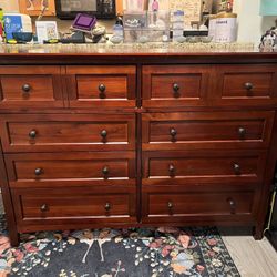 Cherry solid wood 8 drawer dresser