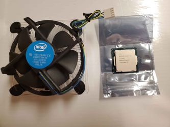 Intel Core I5 7400 CPU, Heatsink, and Fan