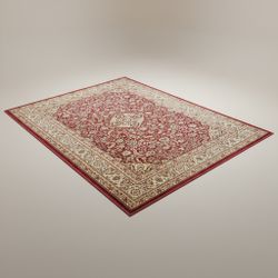 Area Rug - Size  5' x 8' Red /Cream Floral