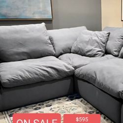 Grey Cloud Modular Sectional Couch Sofa 