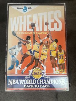 Lakers Vintage 1987 to 1988 Wheaties Cereal Box