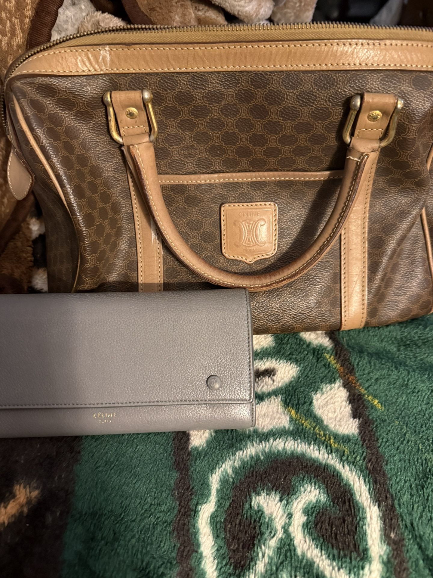 Gently Used Celine Boston Bag And Wallet