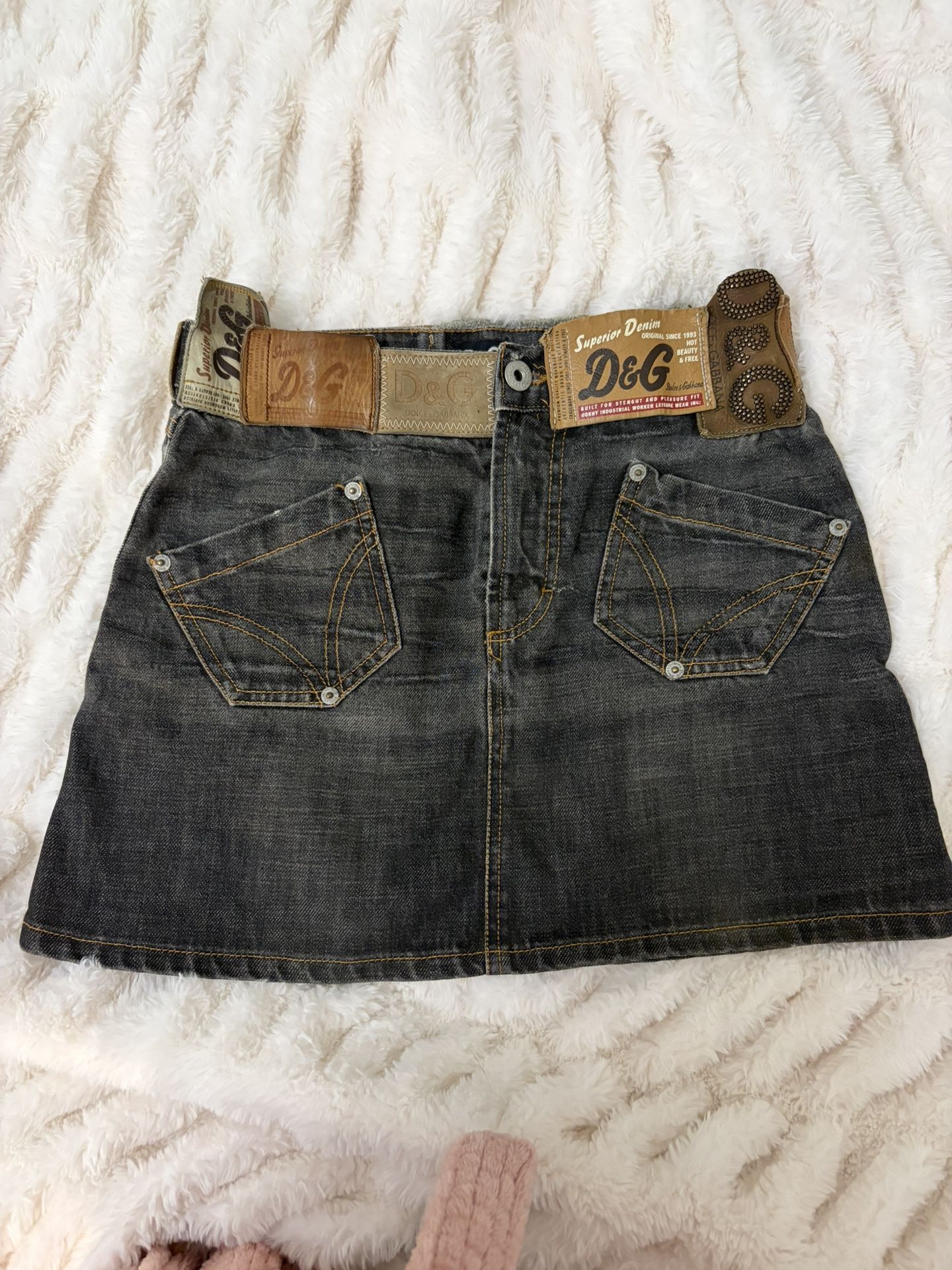 Dolce&Gabbana patchwork Denim Mini Skirt