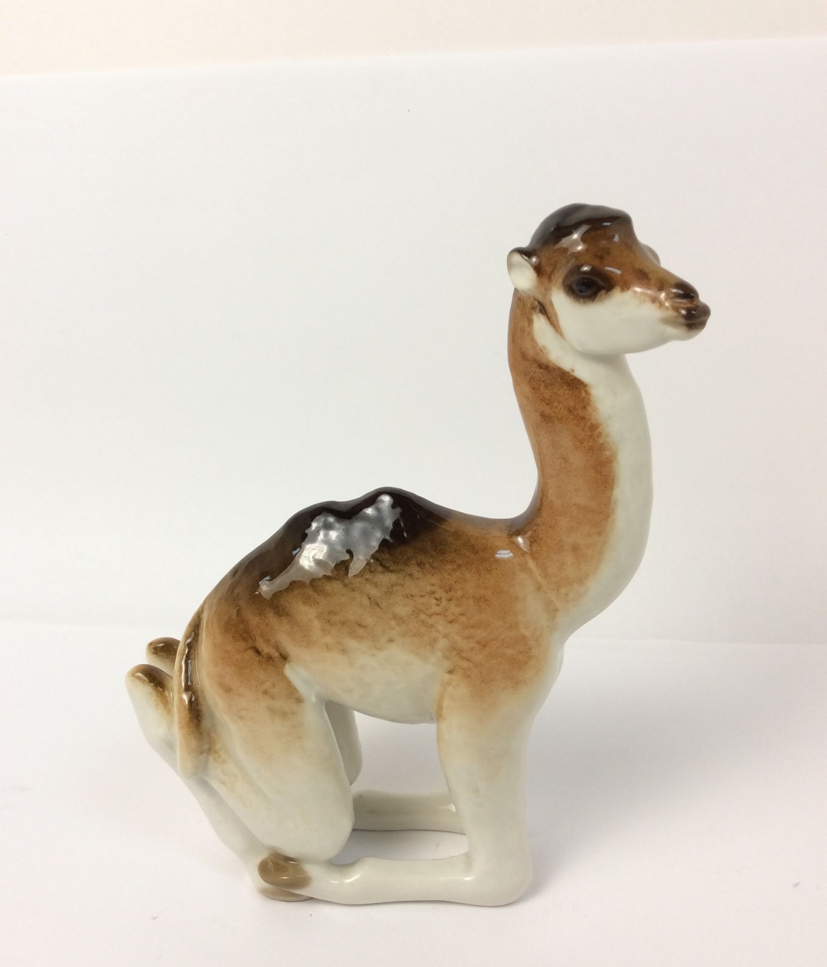 Porcelain camel figurine by lomonosov 6-1/2” tall