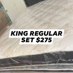 King Regular Mattress Set 